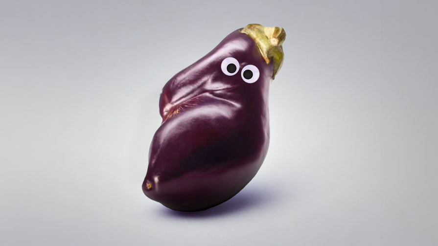 A lovable, if irregular eggplant